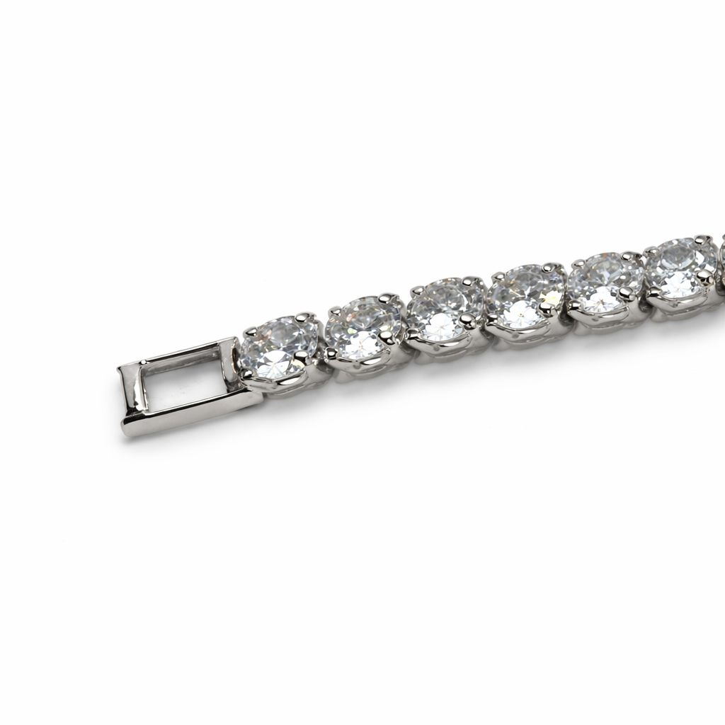 white stone bracelet on a white background