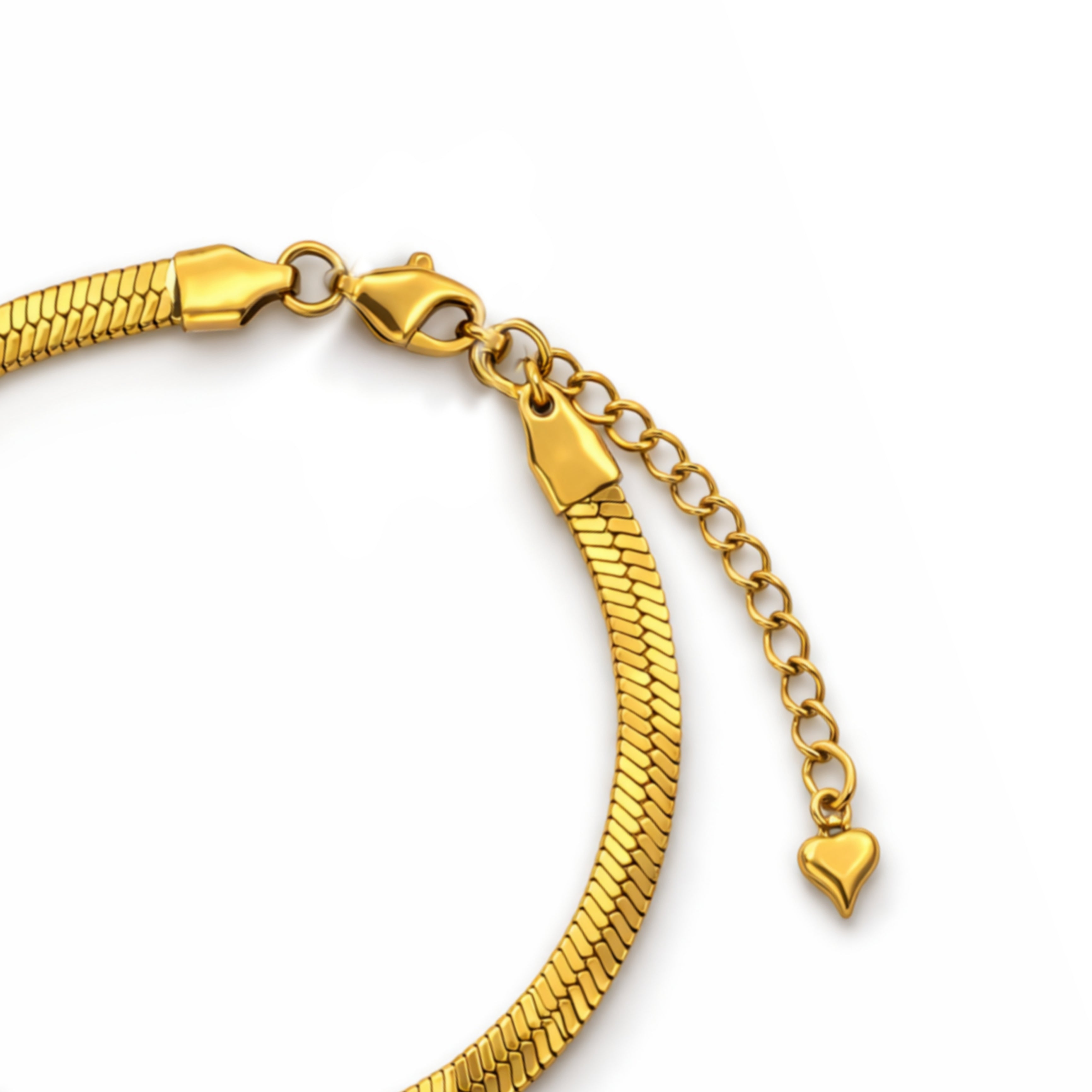 Chain bracelet for women side view with extender chain detail
