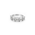 Front view of silver rings for women with bold stone-studded design