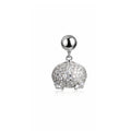 Silver stone-studded Lumen drop earrings with dangling design