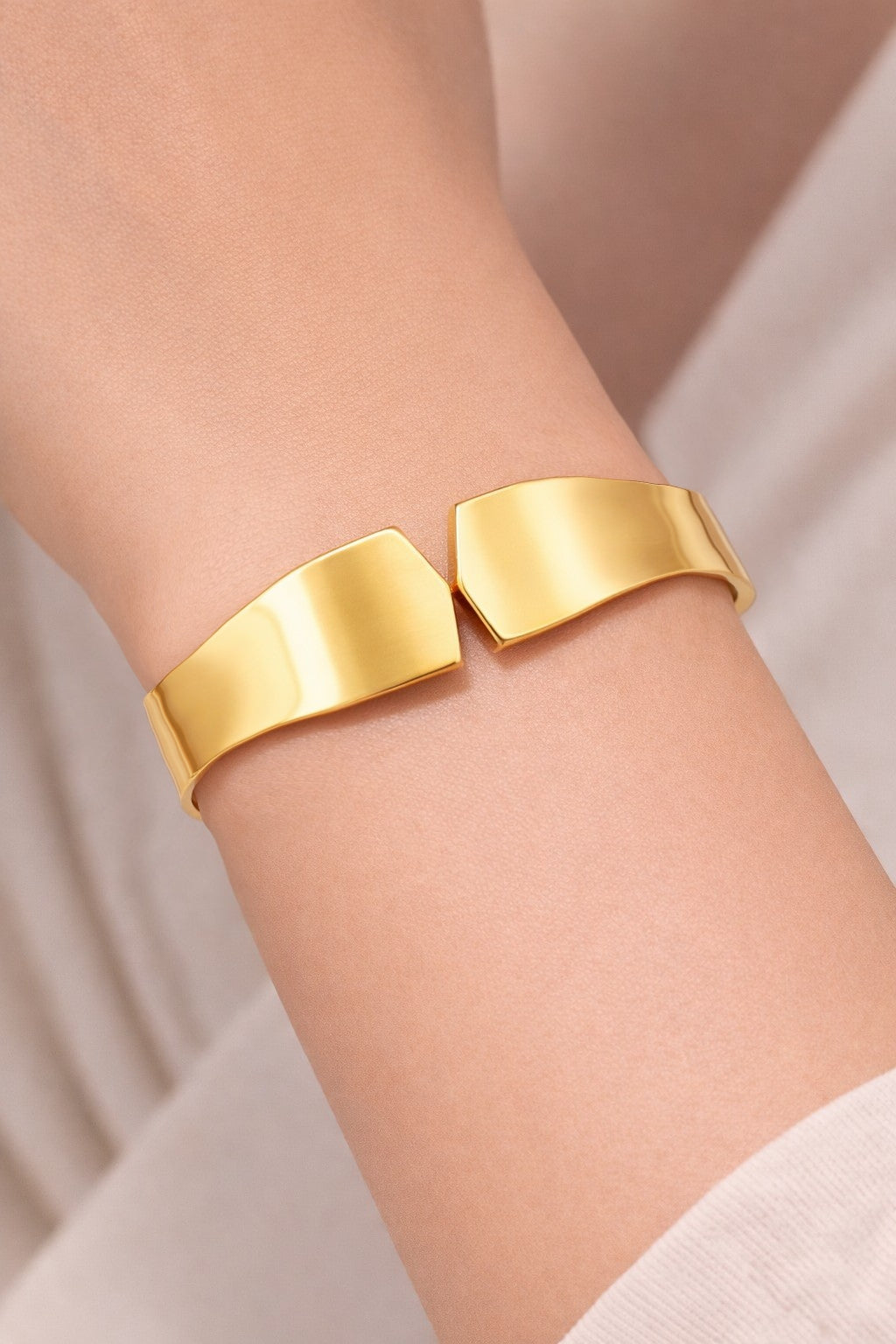 Majesty Bangle styled as bangles for women in silver tone on wrist