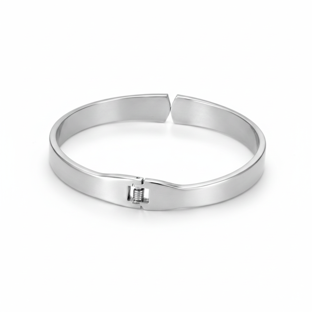 Majesty Bangle styled as bangles for women in silver tone on wrist