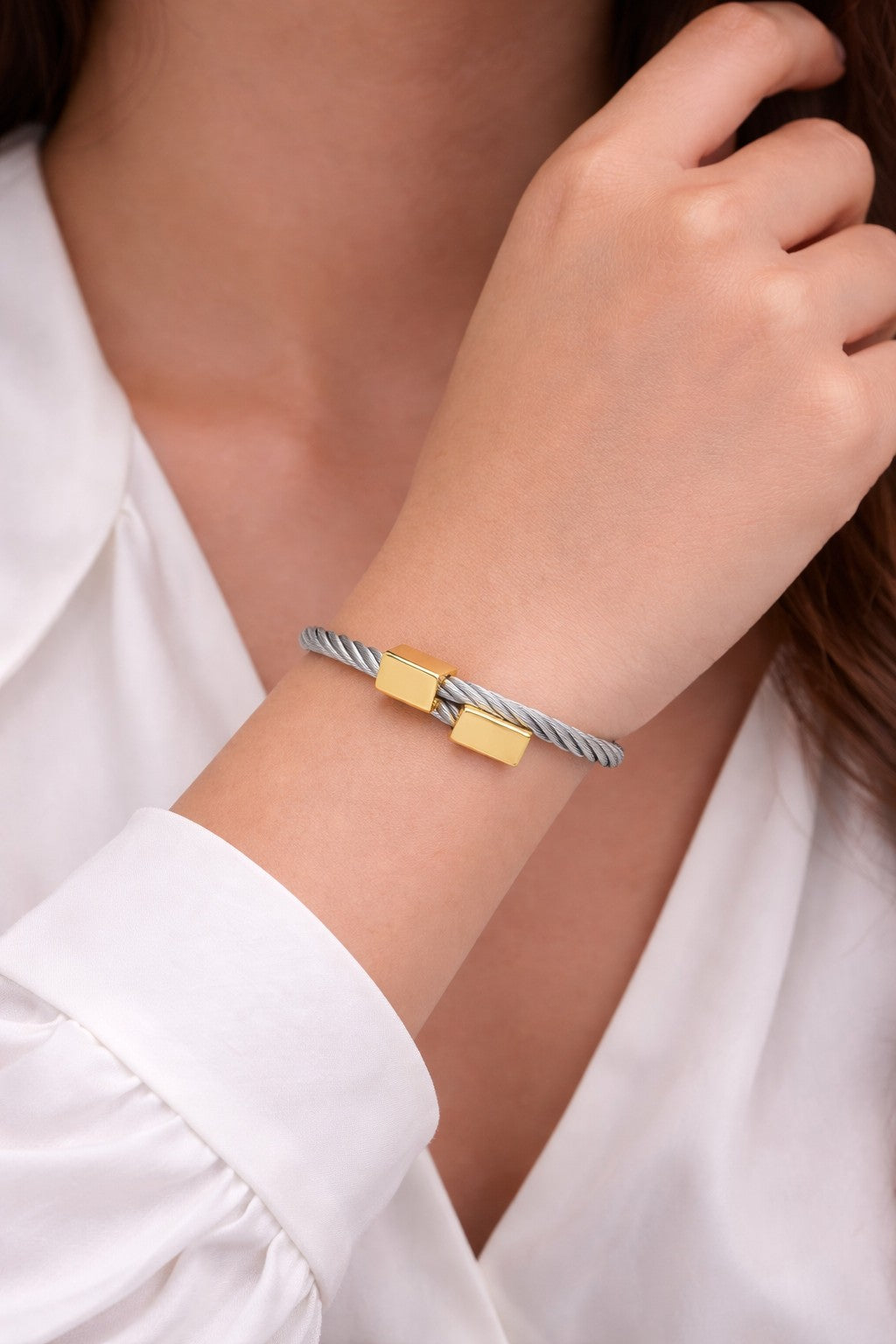 Sacred Bangle styled as bangles for women on model arm