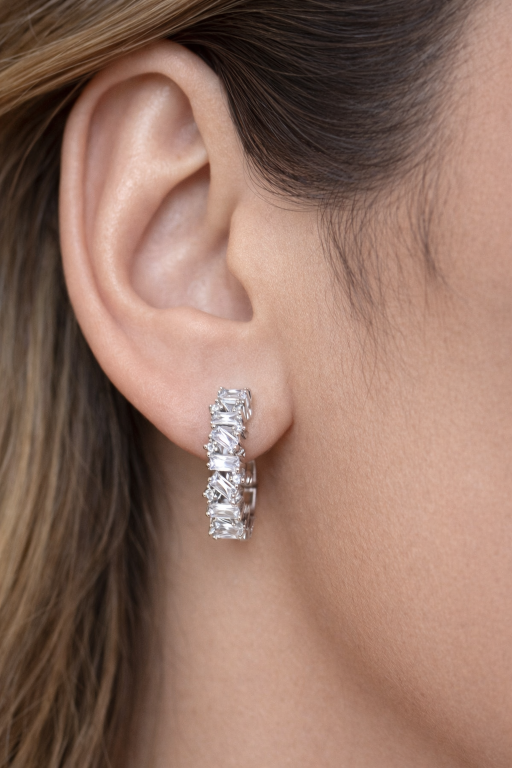 Spirit Stone Hoop Earrings for Women