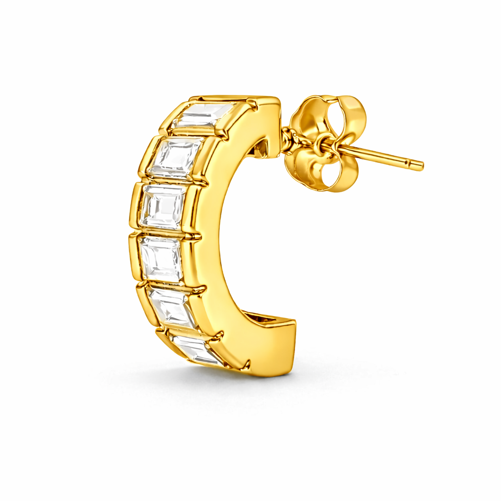 gold white stone hoop earrings pakistan